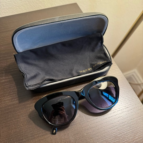 Grace Black and Gold Trim Sunglasses - Picture 1 of 5